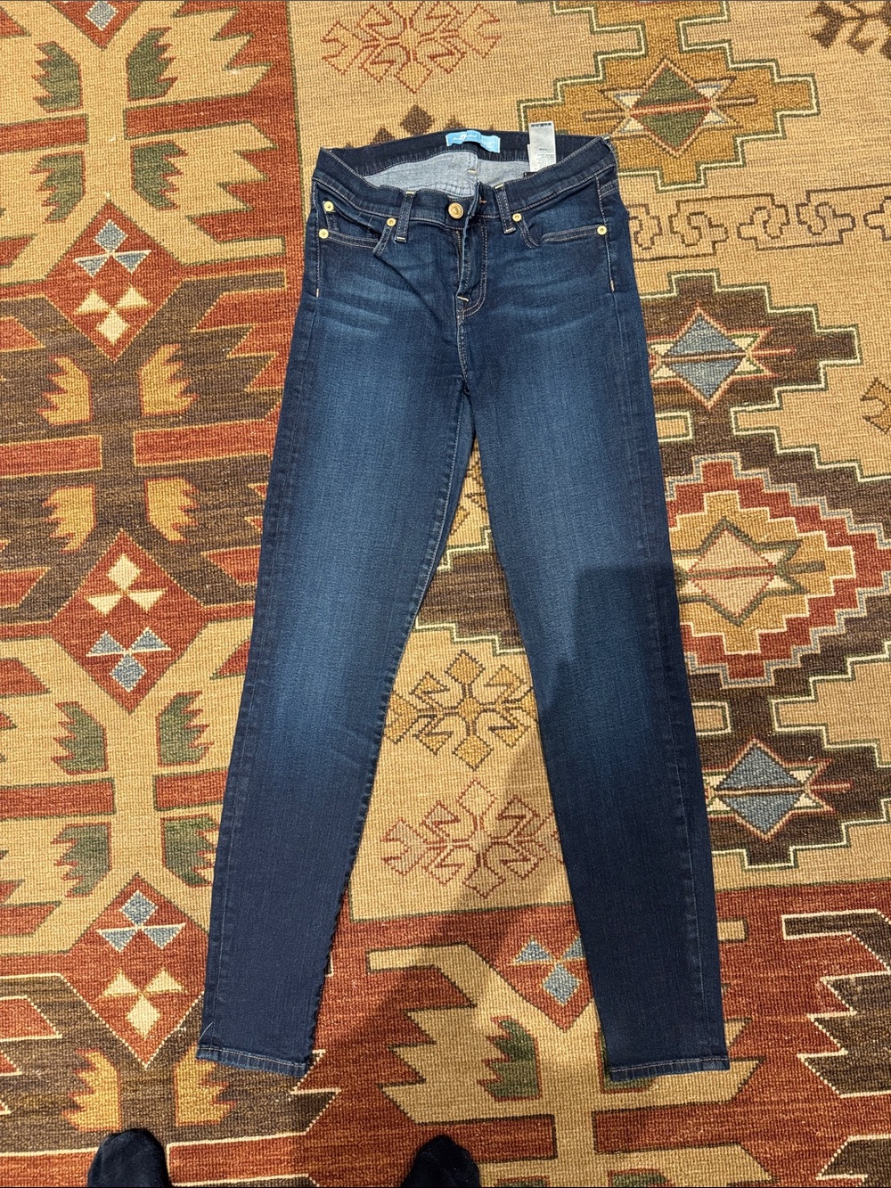 7 For All Mankind Dark Indigo Skinny Jeans